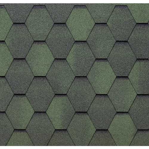 Gont bitumiczny Tegola Eco Roof Hexagonal Mixed Green zielony